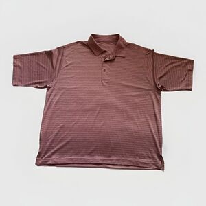 Bobby Jones Heather Red Short Sleeve Polo Golf Shirt Men (see measurement photo)